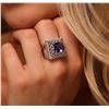 Image 2 : 14KT White Gold 3.94ct Tanzanite and Diamond Ring