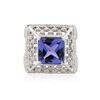 Image 3 : 14KT White Gold 3.94ct Tanzanite and Diamond Ring