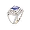 Image 6 : 14KT White Gold 3.94ct Tanzanite and Diamond Ring