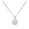 Image 4 : 14KT White Gold 0.90ctw Diamond Pendant With Chain