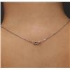 Image 6 : 14KT White Gold 0.90ctw Diamond Pendant With Chain