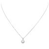 Image 1 : 14KT White Gold 0.93ctw Diamond Pendant With Chain