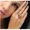 Image 1 : 14KT White Gold 12.05ct Morganite and Diamond Ring