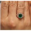 Image 1 : 14KT Rose Gold 2.36ct Emerald and Diamond Ring
