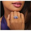 Image 1 : 14KT White Gold 3.45ctw Tanzanite and Diamond Ring