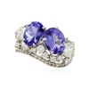 Image 3 : 14KT White Gold 3.45ctw Tanzanite and Diamond Ring