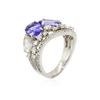 Image 5 : 14KT White Gold 3.45ctw Tanzanite and Diamond Ring