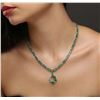 Image 2 : 14KT White Gold 30.81ctw Emerald and Diamond Necklace