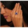 Image 1 : 14KT White Gold 5.30ct Tanzanite and Diamond Ring