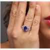 Image 2 : 14KT White Gold 3.23ct Tanzanite and Diamond Ring