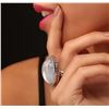 Image 2 : 18KT White Gold 21.49ct Opal, Sapphire and Diamond Ring