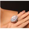Image 5 : 18KT White Gold 21.49ct Opal, Sapphire and Diamond Ring