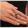 Image 2 : 14KT Yellow Gold 3.22ct Emerald and Diamond Ring