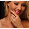 Image 3 : 14KT White Gold 8.26ct Pink Coral and Diamond Ring