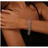 Image 5 : 14KT White Gold 5.81ctw Tanzanite and Diamond Bracelet