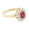 Image 2 : 14KT Yellow Gold 0.79ct Ruby and Diamond Ring