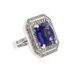 Image 4 : Platinum 15.86ct Tanzanite and Diamond Ring