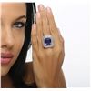 Image 5 : Platinum 15.86ct Tanzanite and Diamond Ring