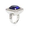 Image 6 : Platinum 15.86ct Tanzanite and Diamond Ring