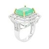 Image 6 : 14KT Two-Tone Gold 9.56ct Emerald and Diamond Ring
