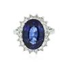 Image 3 : 14KT White Gold 7.17ct Sapphire and Diamond Ring