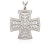 Image 4 : 18KT White Gold 1.34ctw Diamond Pendant and Chain