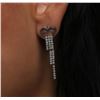 Image 6 : 18KT White Gold 0.64ctw Diamond Earrings