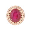 Image 3 : 14KT Rose Gold 12.37ct Ruby and Diamond Ring