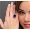 Image 5 : 14KT White Gold 11.49ct Amethyst and Diamond Ring