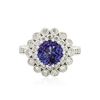 Image 3 : 14KT White Gold 2.27ct Tanzanite and Diamond Ring