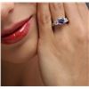 Image 1 : 14KT White Gold 1.49ct Tanzanite and Diamond Ring