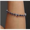 Image 6 : 14KT White Gold 12.00ctw Sapphire and Diamond Bracelet