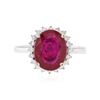 Image 3 : 14KT White Gold 3.31ct Ruby and Diamond Ring