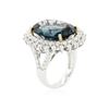 Image 6 : 14KT White Gold 19.77ct Topaz and Diamond Ring