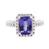Image 3 : 14KT White Gold 2.40ct Tanzanite and Diamond Ring
