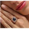 Image 6 : 14KT Rose Gold 4.31ct Sapphire and Diamond Ring