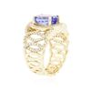 Image 6 : 14KT Yellow Gold 3.29ct Tanzanite and Diamond Ring