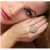 Image 1 : 18KT Two-Tone Gold GIA Certified 12.47ct Yellow Sapphire and Diamond Ring