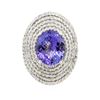 Image 1 : 14KT White Gold 5.82ct Tanzanite and Diamond Ring