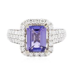 14KT Two-Tone Gold 2.22ct Tanzanite and Diamond Ring