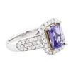 Image 2 : 14KT Two-Tone Gold 2.22ct Tanzanite and Diamond Ring