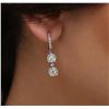 Image 1 : 14KT White Gold 1.19ctw Diamond Earrings