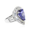 Image 4 : 14KT White Gold 6.27ct Tanzanite and Diamond Ring