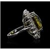 Image 7 : 14KT White Gold 15.42ct Tourmaline and Diamond Ring
