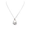 Image 3 : 14KT White Gold 1.21ctw Diamond Pendant With Chain