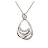 Image 4 : 14KT White Gold 1.21ctw Diamond Pendant With Chain