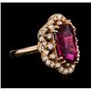 Image 4 : 18KT Rose Gold 3.84ct Pink Tourmaline and Diamond Ring