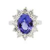 Image 3 : 14KT White Gold 3.13ct Tanzanite and Diamond Ring