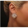 Image 5 : 14KT Rose Gold 2.41ctw Mother of Pearl and Diamond Earrings