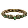 Image 1 : 10KT Yellow Gold 17.79ctw Emerald Bangle Bracelet
